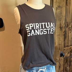 Spiritual Gangster Charcoal Muscle Tank with White Logo